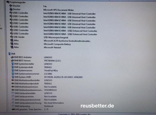 Lenovo IBM Notebook ThinkPad R61i - 7650A11 | 15.4" Intel Core 2 Duo | 2GB RAM